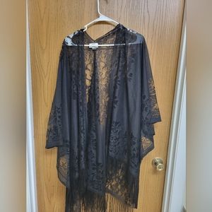 Black lace kimono